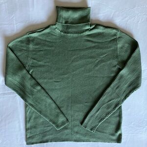 Preview Collection Silk/Wool Green Turtleneck